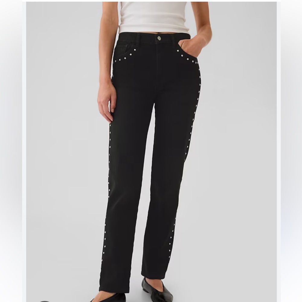 Black Pants with Studded Sides